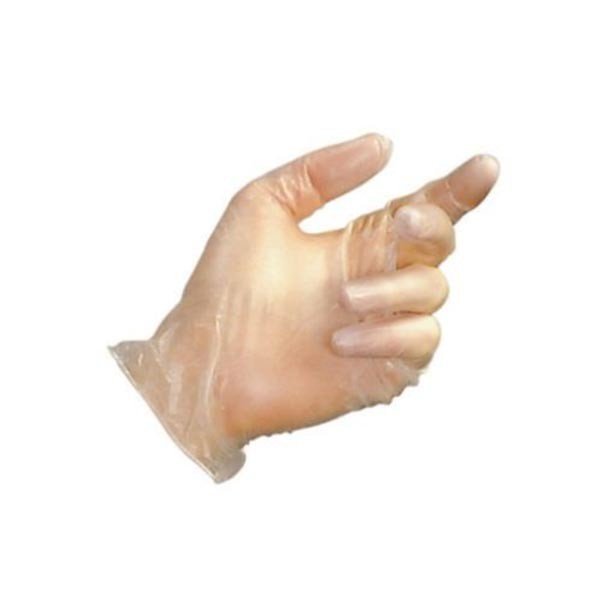 Caja 1000 guantes vinilo sin polvo talla M transparentes