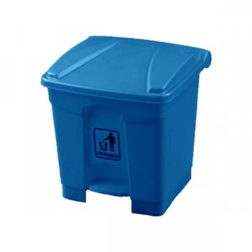 Papelera Plástico 30L con Pedal. Color Azul.