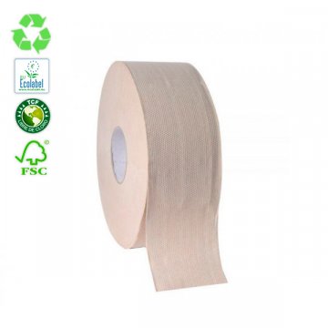 Papel Higiénico Industrial Papel Reciclado Natural 1 Capa 240m 18 Rollos