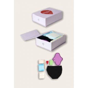 Menstrual box. Caja de higiene menstrual para colegios